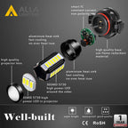 Buy now Alla Lighting Super Bright PSX24W 2504 LED Fog Light Bulbs, 6000K Xenon White 2800Lms 12276 Auto 12V Fog Lamps Replacement 5730 33-SMD LEDs at indiglob india