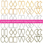 Buy now Shynek 60Pcs Hollow Frame Pendants - Resin Craft Bezels Jewelry Molds for Necklaces and Earrings Making Supplies at indiglob india