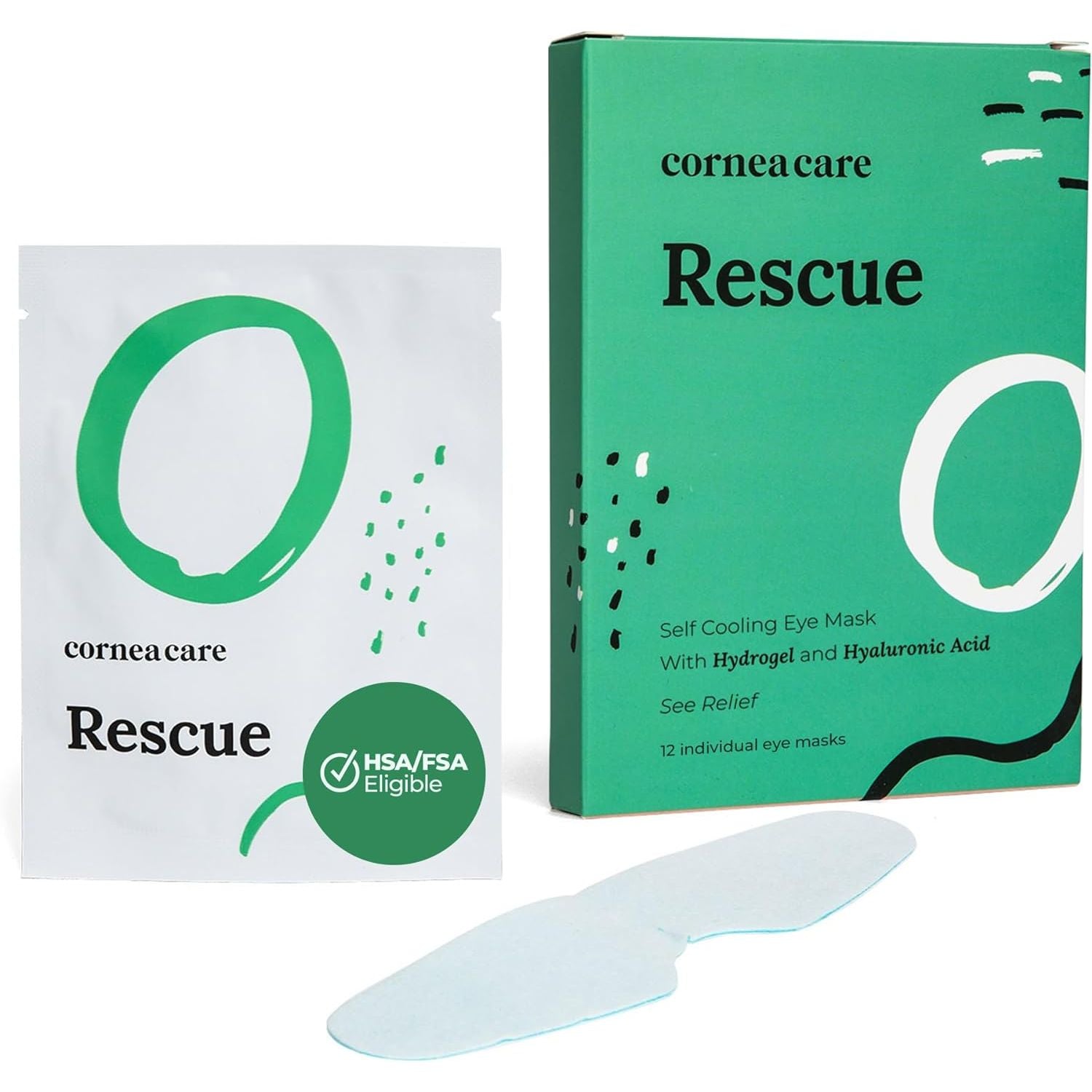 Buy now CorneaCare Rest: Self Heating Warm Compress for Dry Eyes | Heated Eye Mask for Fast Relief | No Microwave or Washcloth Needed | Travel Ready | 30 Count 12 individual eye masks Rescue (Cool) at indiglob india