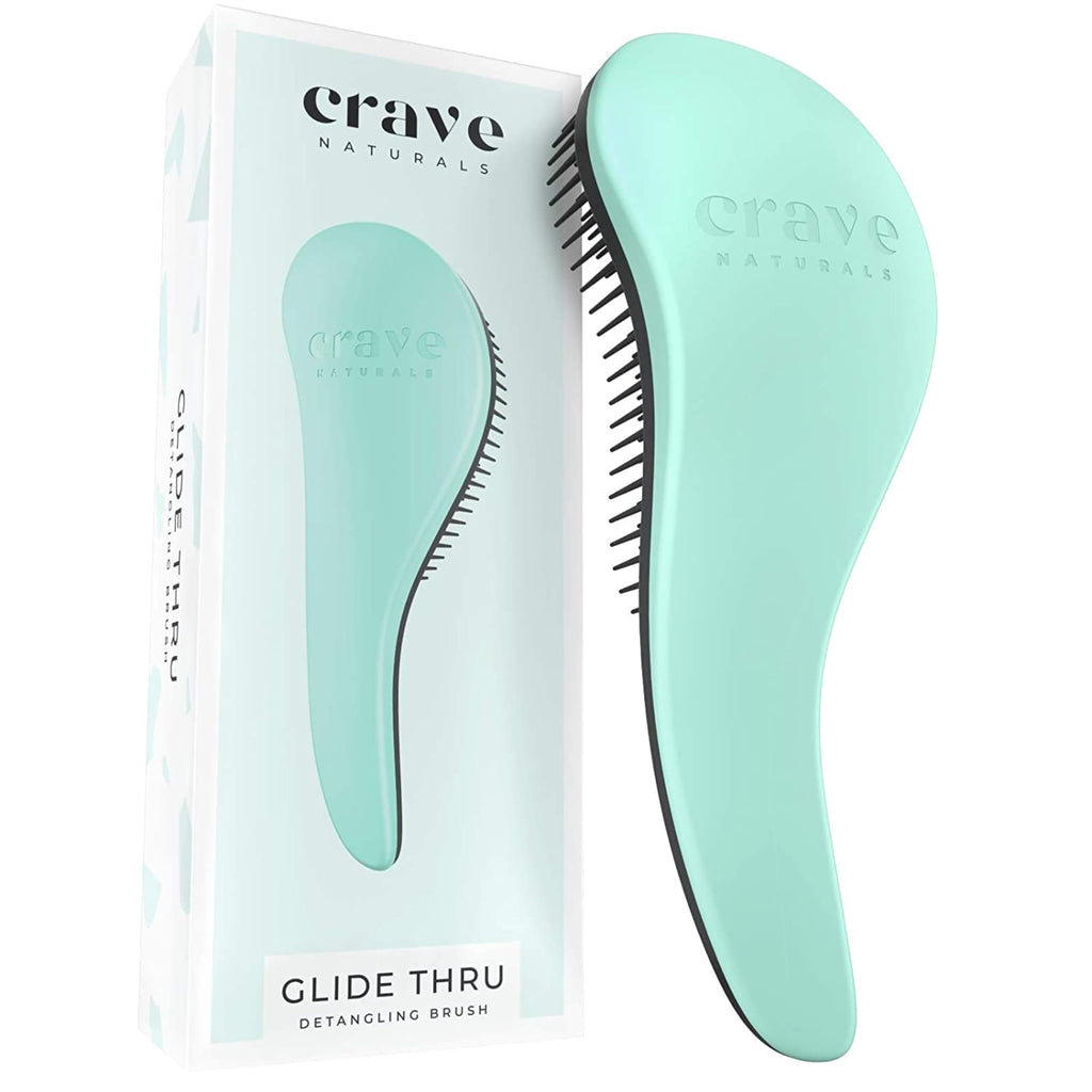 Buy now Crave Naturals Glide Thru Hair Brush - Detangler Brush for Curly, Straight, Wet or Dry Hair - Gentle Detangling Brushes for Adults, Kids, Toddlers - Hair Accessories for Women, 7.5x3" - Pink at indiglob india