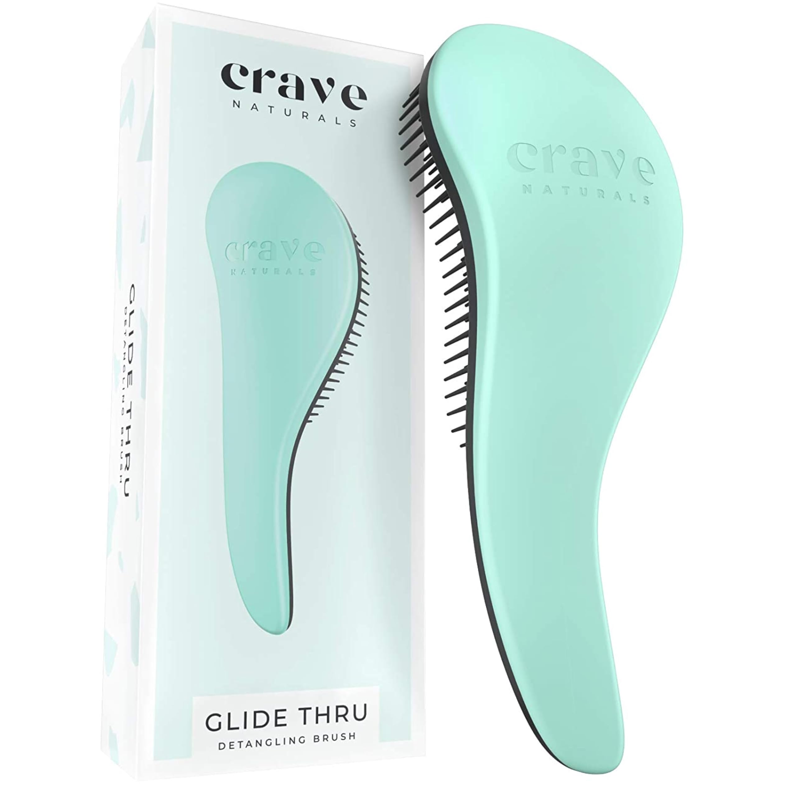 Buy now Crave Naturals Glide Thru Hair Brush - Detangler Brush for Curly, Straight, Wet or Dry Hair - Gentle Detangling Brushes for Adults, Kids, Toddlers - Hair Accessories for Women, 7.5x3" - Pink at indiglob india