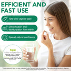 Chlorophyll Body Deodorizing Supplement 120Pcs for Digestion/Gut Health Support, Internal Deodorant Capsules for Overall Freshness, Underarms, Intimate Areas, Private Parts, Natural & Safe Formula|