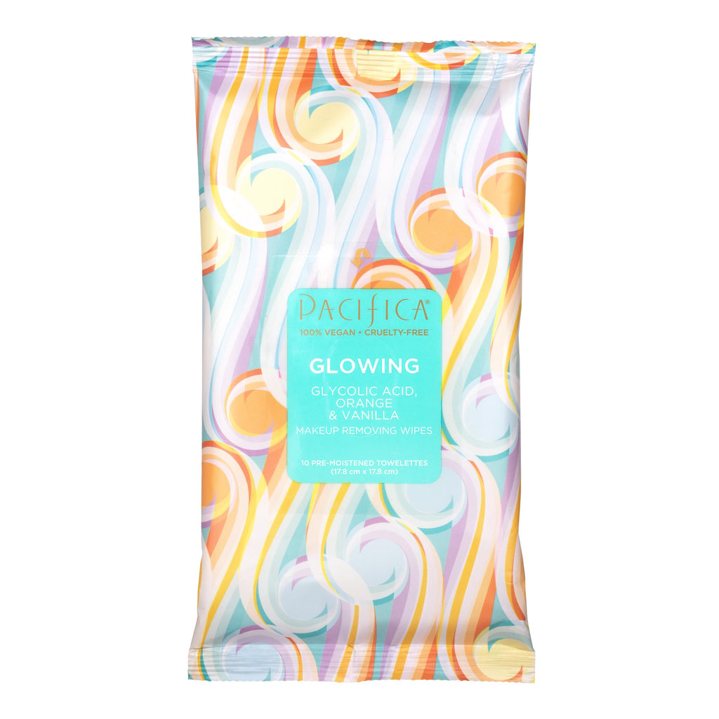 Buy now Pacifica Glowing Makeup Remover Wipes – With Glycolic Acid for AHA Exfoliating and Facial Cleansing – No Rinse Face Cleaning Towelettes – Dermatologist Tested, Vegan & Cruelty-Free – 30 Pack at indiglob india