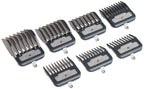 Buy now Andis Master Series Premium Hair Clipper Attachment Comb Set, Clipper Guards Cutting Guides with Metal Clip, Black, 7 Count at indiglob india