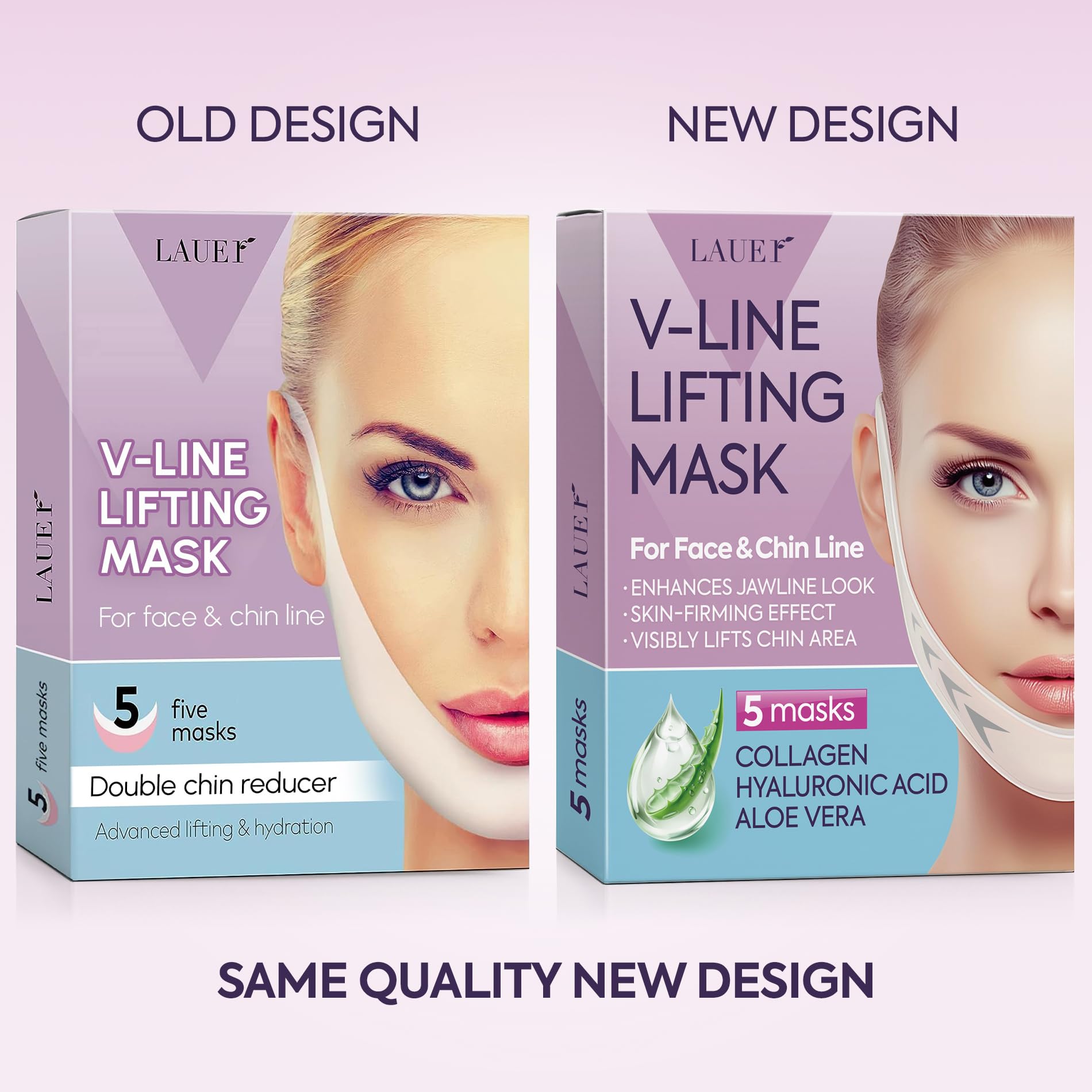 V Shaped Contouring Face Mask Line Shaping Lifting Belt Neck Reduction Jawline Lift Tape Enhancer Firming Chin Up Collagen Hyaluronic Acid Aloe Vera