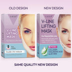 V Shaped Contouring Face Mask Line Shaping Lifting Belt Neck Reduction Jawline Lift Tape Enhancer Firming Chin Up Collagen Hyaluronic Acid Aloe Vera