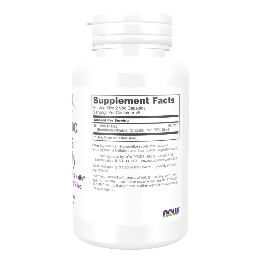 Buy now NOW Foods Solutions, Bamboo Silica Beauty, Support for Hair, Skin & Nails, Standardized to 70% Silica, 90 Veg Capsules at indiglob india
