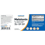 Nutricost Melatonin (10mg) 240 Tablets, Gluten-Free, GMO-Free