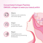 OMOGS Collagen Peptides Powder, with Prebiotics & Cranberry Extract -Hydrolyzed Collagen Peptides Support Hair, Skin, Nail, Bone & Digestive Health, Grass Fed, Non-GMO, for Women & Men