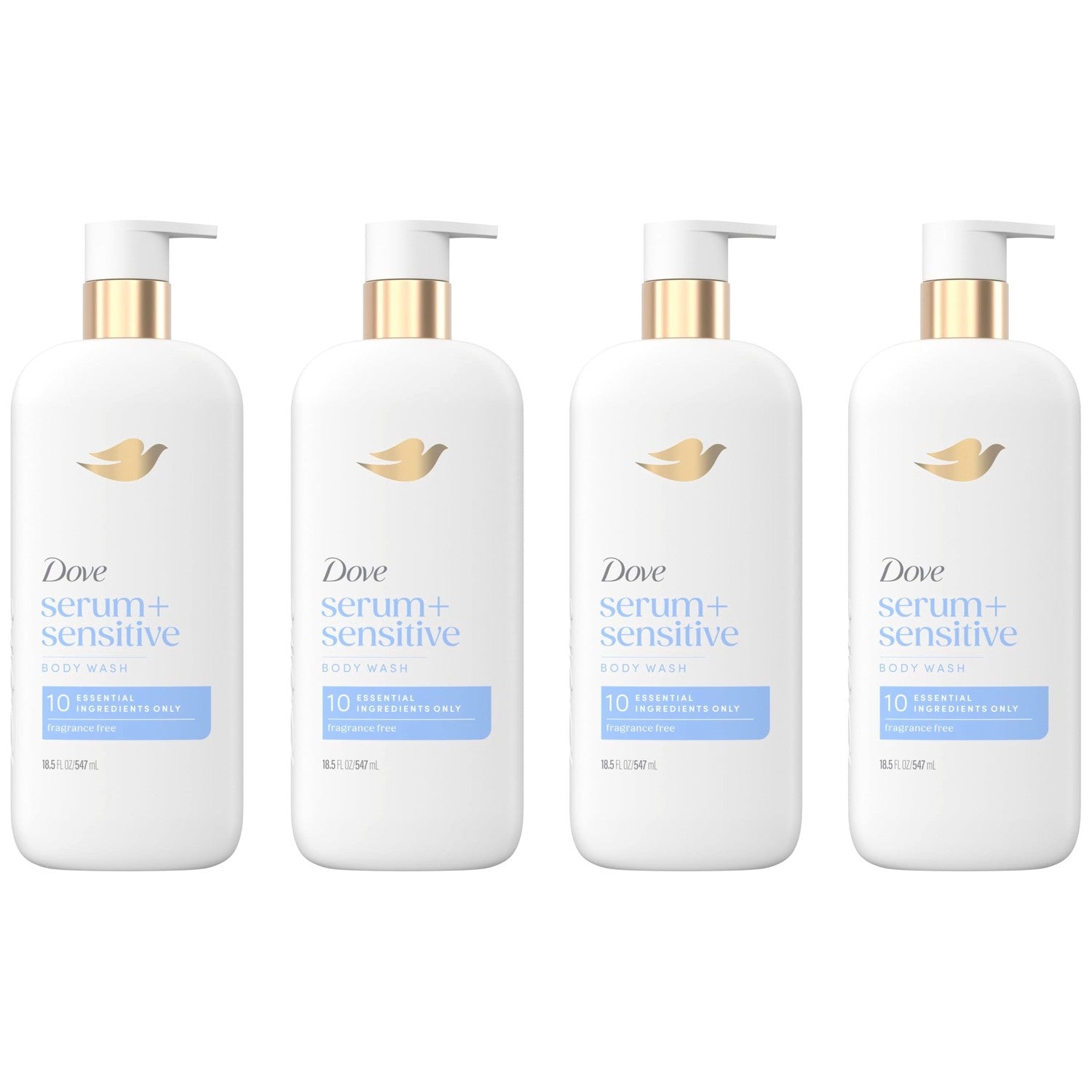 Dove Ultra Sensitive Serum Body Wash Fragrance Free, 18.5 oz | For sensitive skin, Helps moisturize skin, Fragrance free