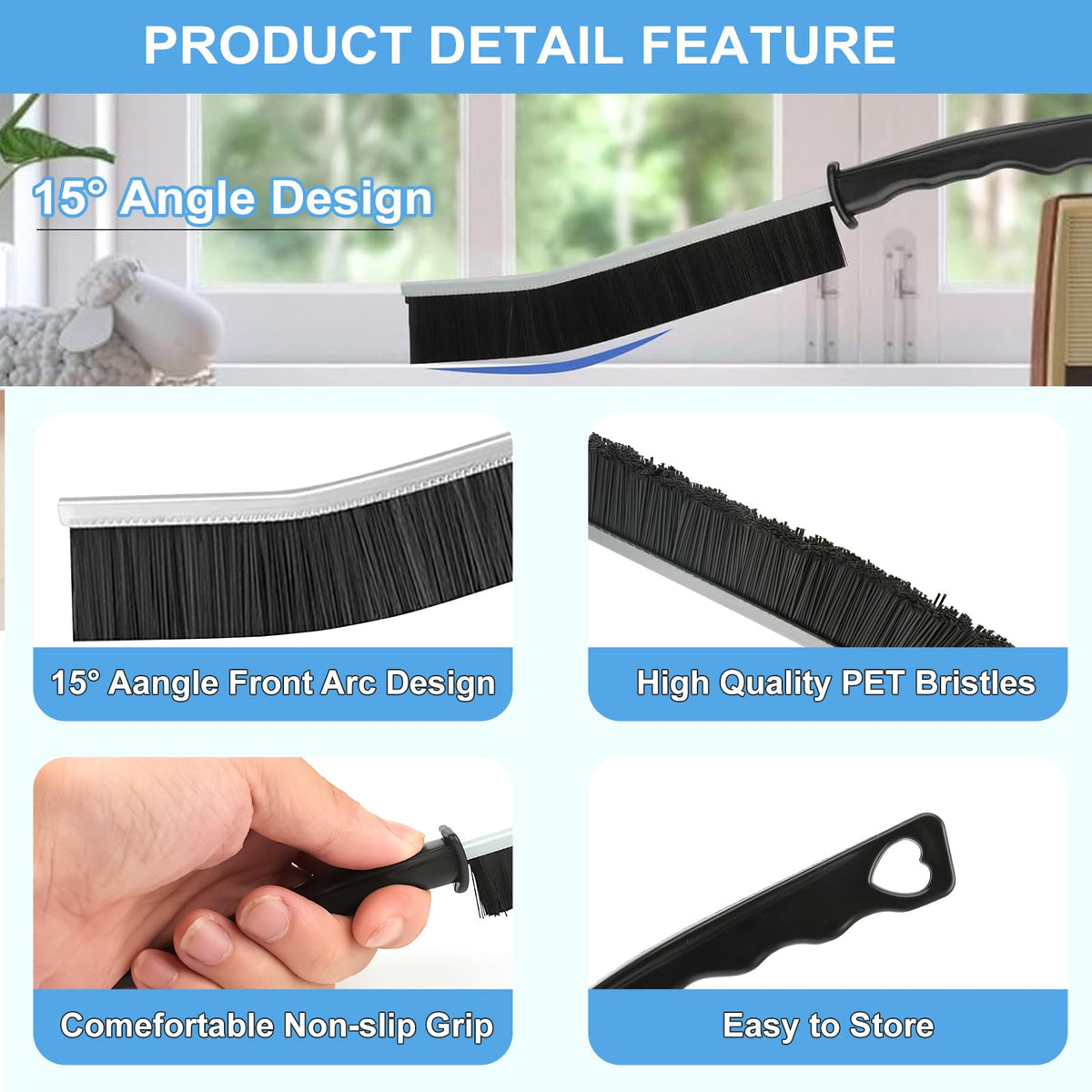 Dfacio 11Pcs Crevice Cleaning Brush Set,Multi-Purpose Cleaning Supplies