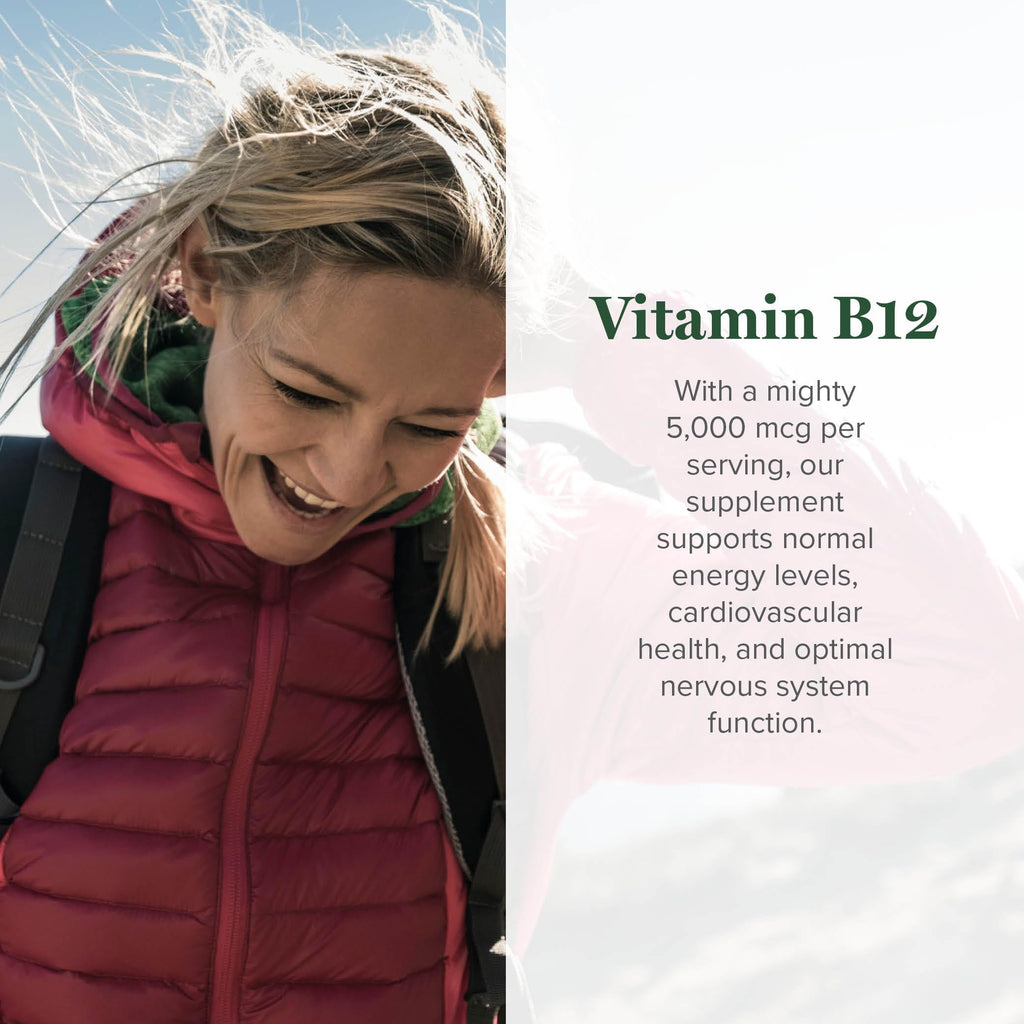 Vitamin B12 5000mcg Sublingual Liquid Drops, Methylcobalamin, Vegan (2 Oz) | Global Healing B12 Vitamins Sublingual Methylcobalamin Vitamina Para Mujer