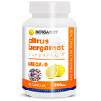 Citrus Bergamot Supplement, 170:1 Extract, 1200mg, 80% Polyphenols, Italian Citrus Bergamot Supplement, 60 Capsules, 1 Month, Made in the USA