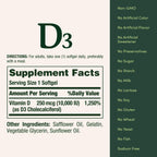 Nature's Bounty Vitamin D for Immune Support, 72 Softgels | Vitamin D Provides Immune Support and Promotes Healthy Bones, 10000IU