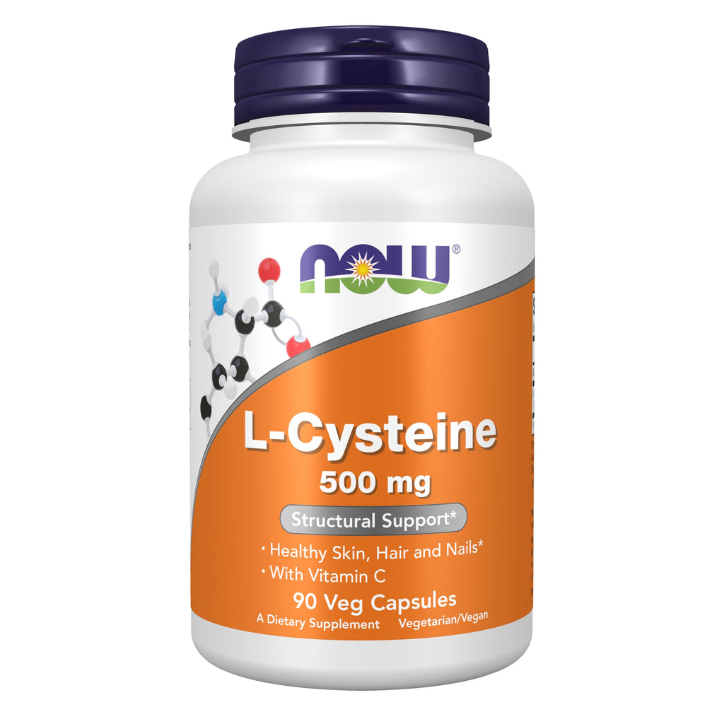 Buy now Now Supplements L-Cysteine 500 mg, 90 Veg Capsules - Healthy Skin, Hair, and Nails* with Vitamin C at indiglob india