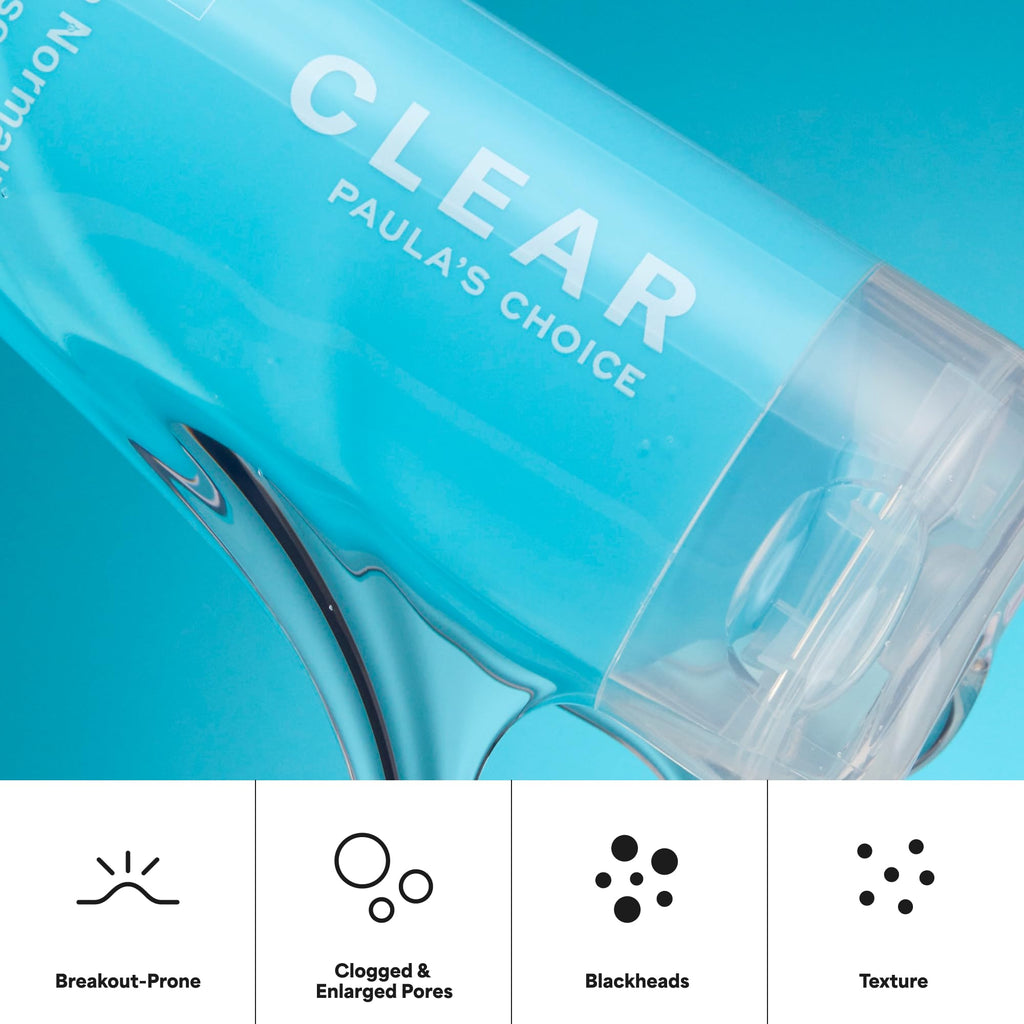 Paula's Choice CLEAR Pore Normalizing Acne Facial Cleanser | Salicylic Acid Face Wash for Clogged & Enlarged Pores, Redness & Blackhead-Prone Skin, Fragrance-Free