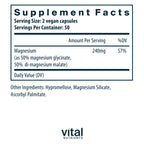Vital Nutrients Magnesium Glycinate + Malate - 120mg Vegan Magnesium Supplement for Women and Men - Muscle, Heart, Bone Support* - Promotes Relaxation - Gluten, Dairy and Soy Free - 100 Capsules
