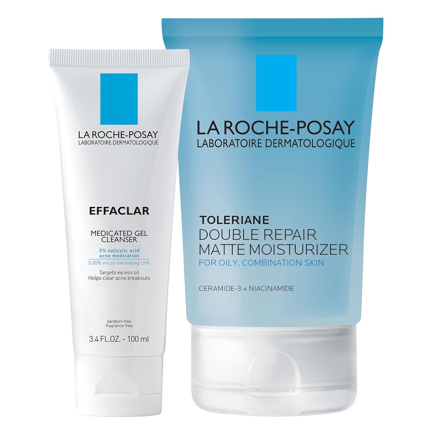 Buy now La Roche-Posay Effaclar Medicated Gel Cleanser, 2% Salicylic Acid Cleanser + LHA + Glycerin, Dermatologist Tested Foaming Acne Face Wash, Clear & Prevent Acne Breakouts, Oil Free, Targets Excess Oil 2.95 Fl Oz (Pack of 2) at indiglob india