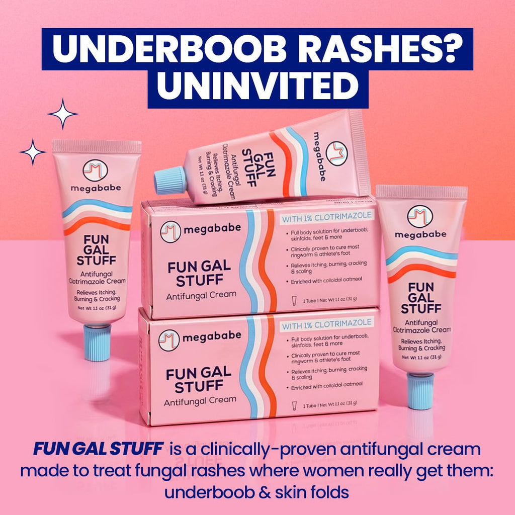 Megababe Fun Gal Stuff, 1% Clotrimazole, Underboob & Skinfolds, 1.1 oz