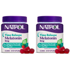 Natrol Time Release 3 mg Melatonin Gummies, Sleep Aid, Strawberry, 65 Count | Dietary Supplement to Minimize Wake Ups, 100% Drug-Free, Non-Habit Forming, For Occasional Sleeplessness, 65 Day Supply