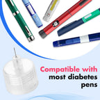 Pen Tips 32G x 4mm(5/32") Universal Fit, Sterile，Ultra-Thin Wall Technology. Comfortable and Precise，100 Count