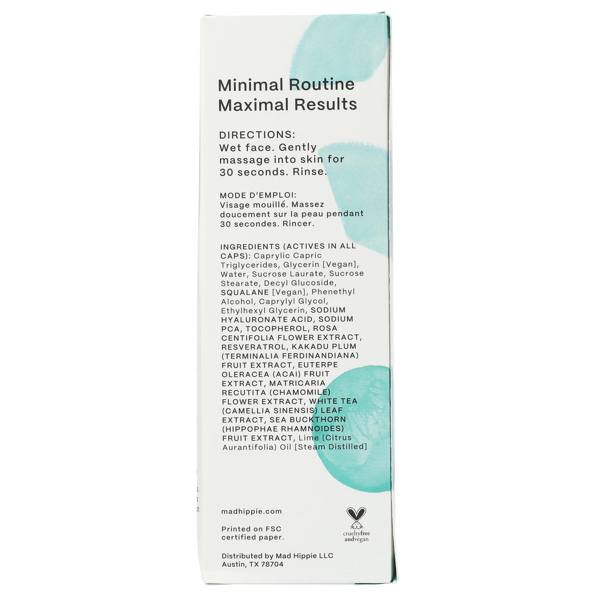 Mad Hippie Gel Cleanser - Jelly to Milky Hydrating Face Wash for Women/Men with Rose, Chamomile, and Hyaluronic Acid, 4 FL OZ