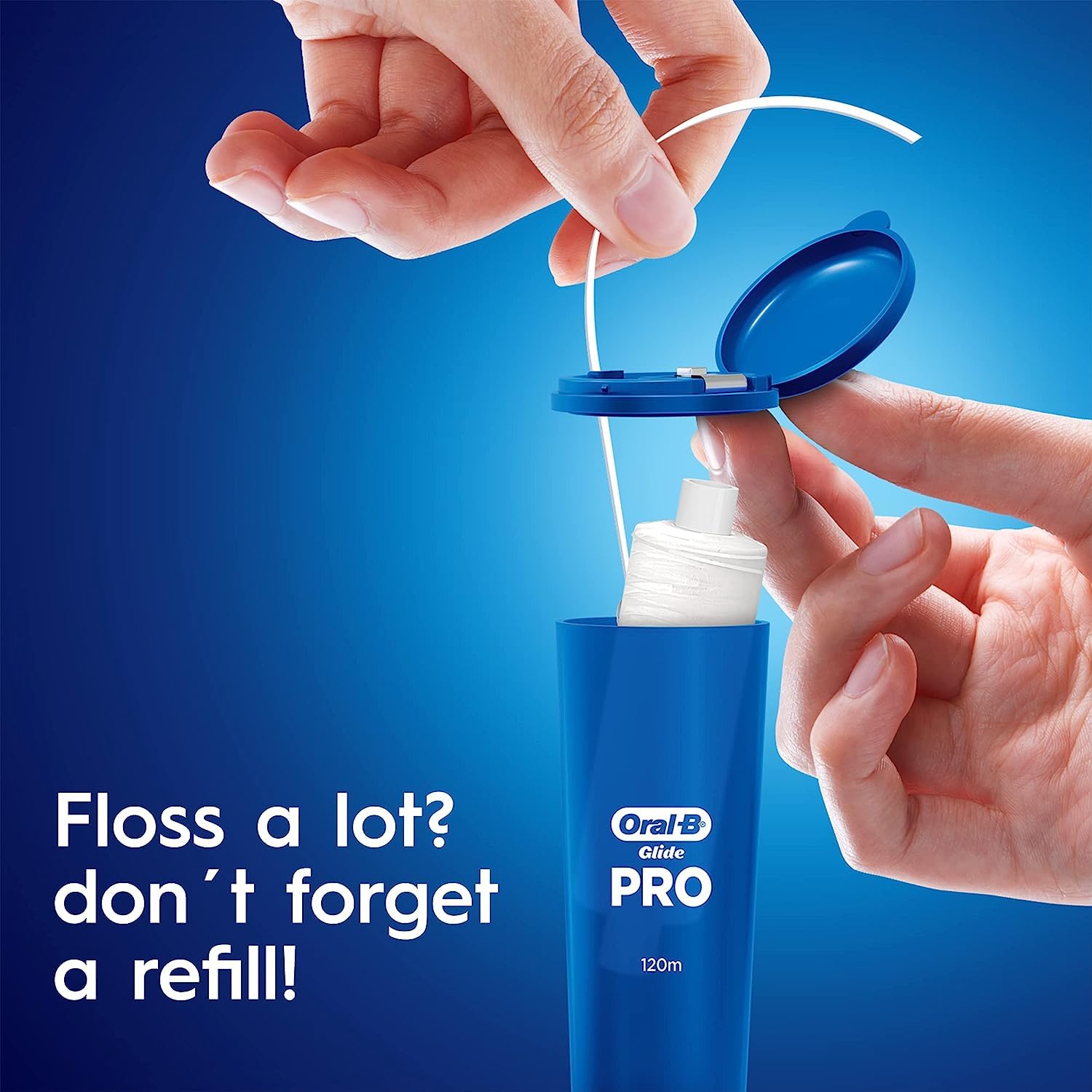 Buy now Oral-B Glide PRO Refillable Dental Floss Starter Kit + Refill, 240m at indiglob india