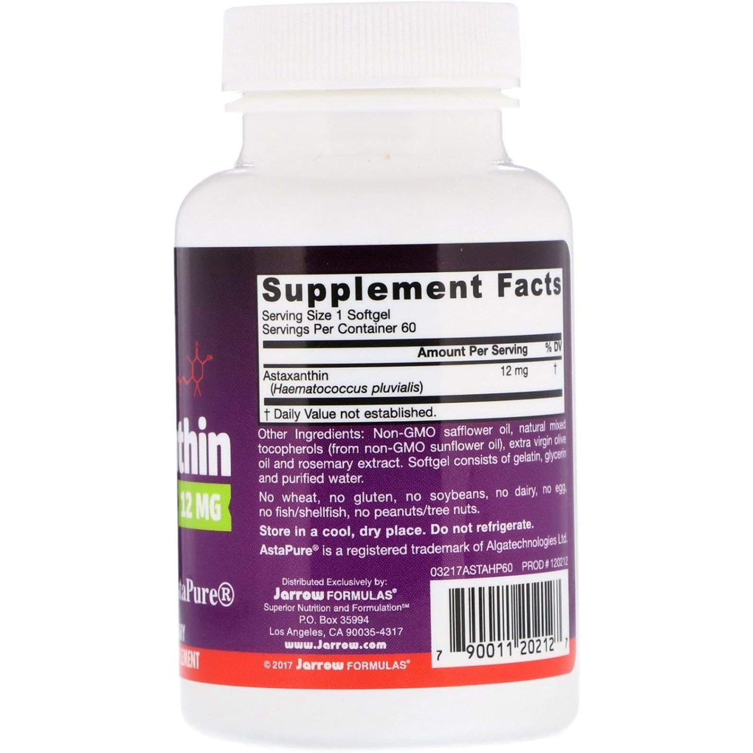 Buy now Jarrow FormulasÂ® Astaxanthin 12 mg, Dietary Supplement, Antioxidant Support for Immune and Eye Health, 60 Softgels, 60 Day Supply at indiglob india