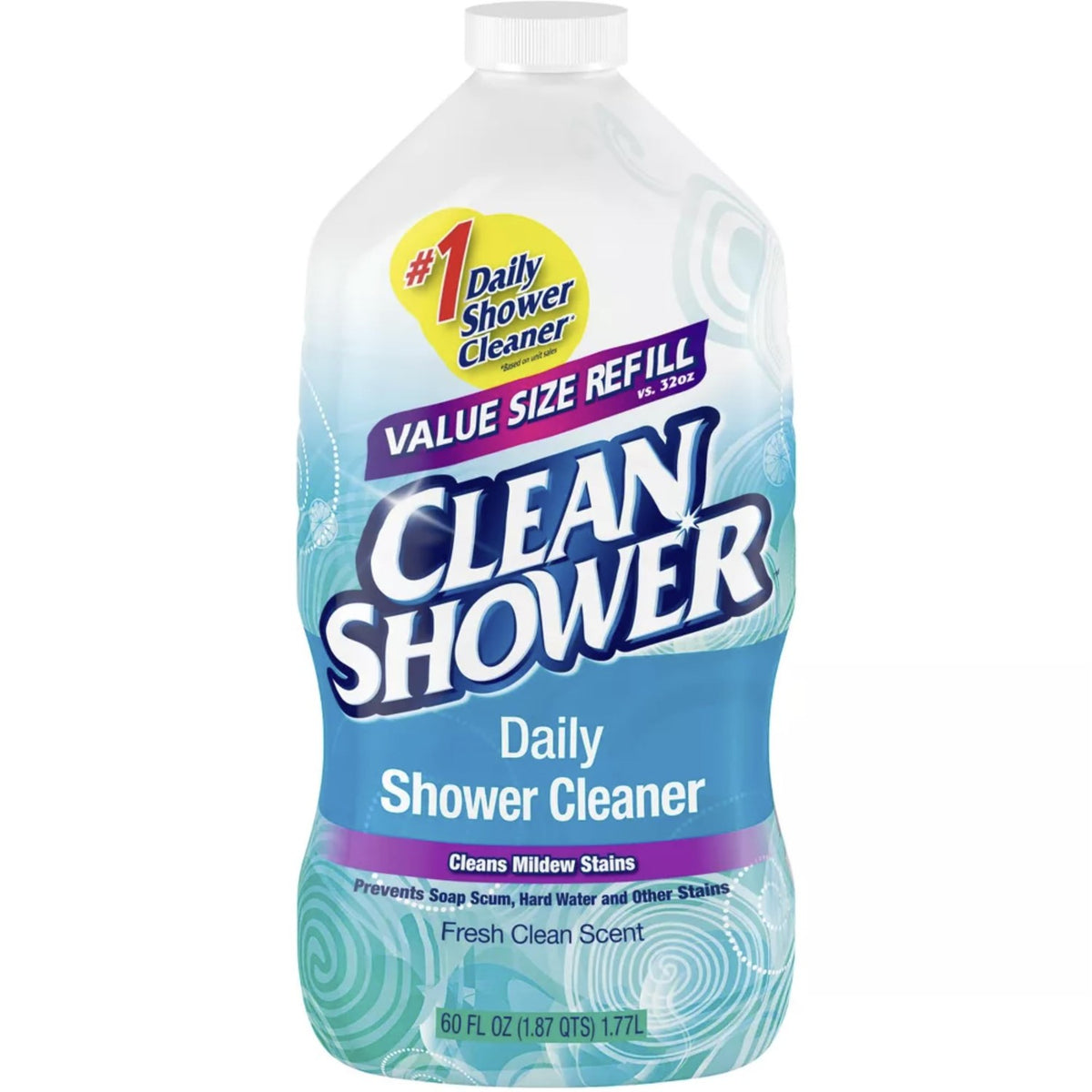 2 Set / Clean+Shower++No+Scent+Basin+Tub+and+Tile+Cleaner++60+oz.+Liquid