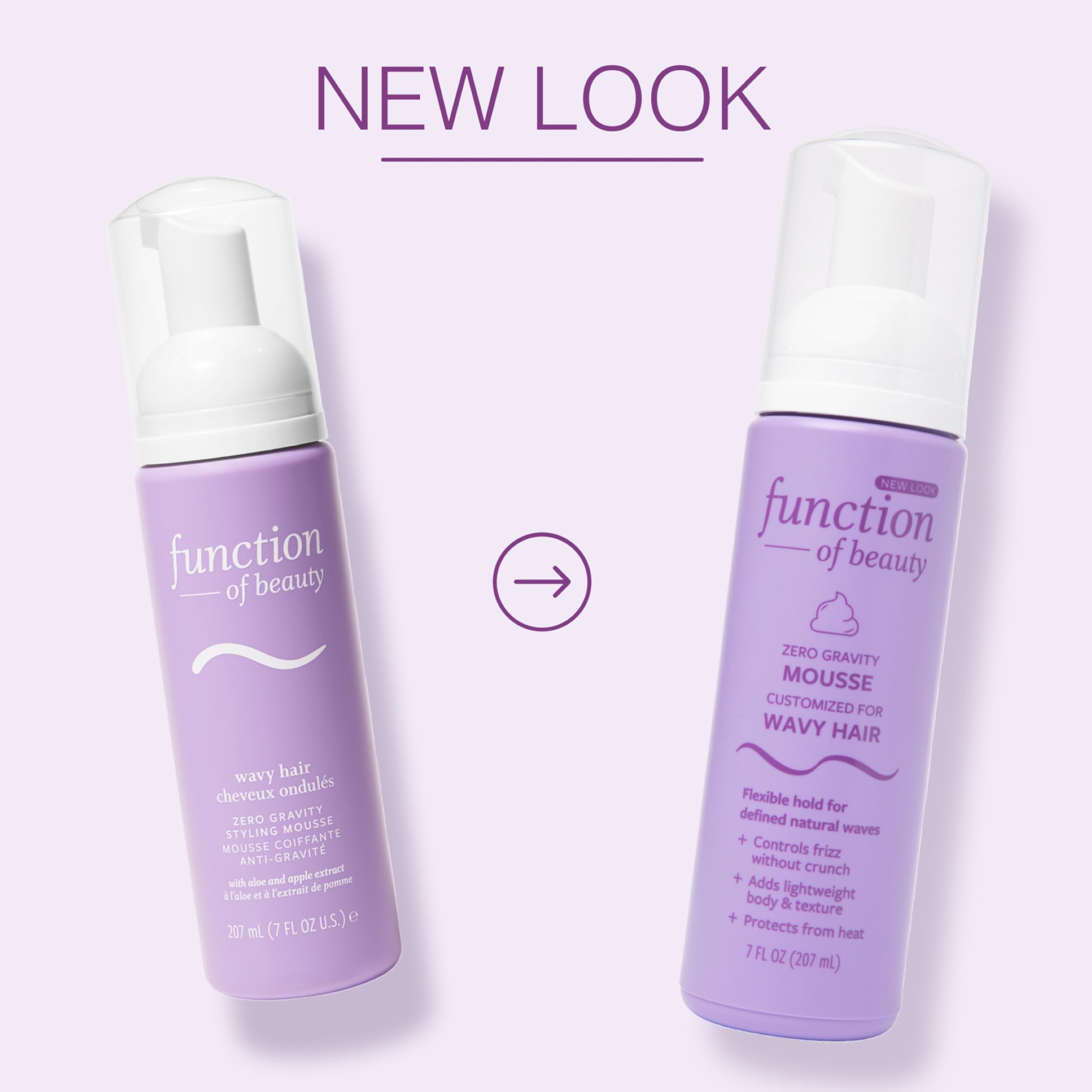 Function of Beauty Wavy Hair Mousse for Styling - Anti-Frizz Hair Styler | Adds Volume & Defines Natural Waves - Volumizing & Texturizing Lightweight Styling Foam - Flexible Hold - Hair Care Products