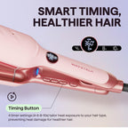 Wavytalk Power Wave Hair Crimper, Ionic Hair Waver for Less Heat Damage | Beach Waves Curling Wand, Crimping Iron, Ventilation Design for Less Damage, Ionic Reduces Frizz, Dual Voltage Curling Iron