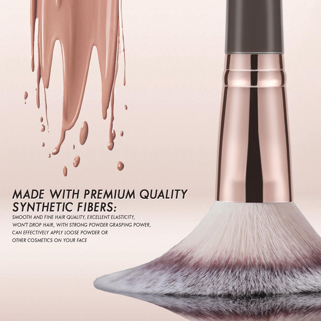 Buy now KINGMAS Foundation Makeup Brush, Double-ended Angled/Round Top Contour Brush for Beauty Blending Liquid Powder, Concealer Cream Cosmetics Blush Makeup Brush (Brown) at indiglob india