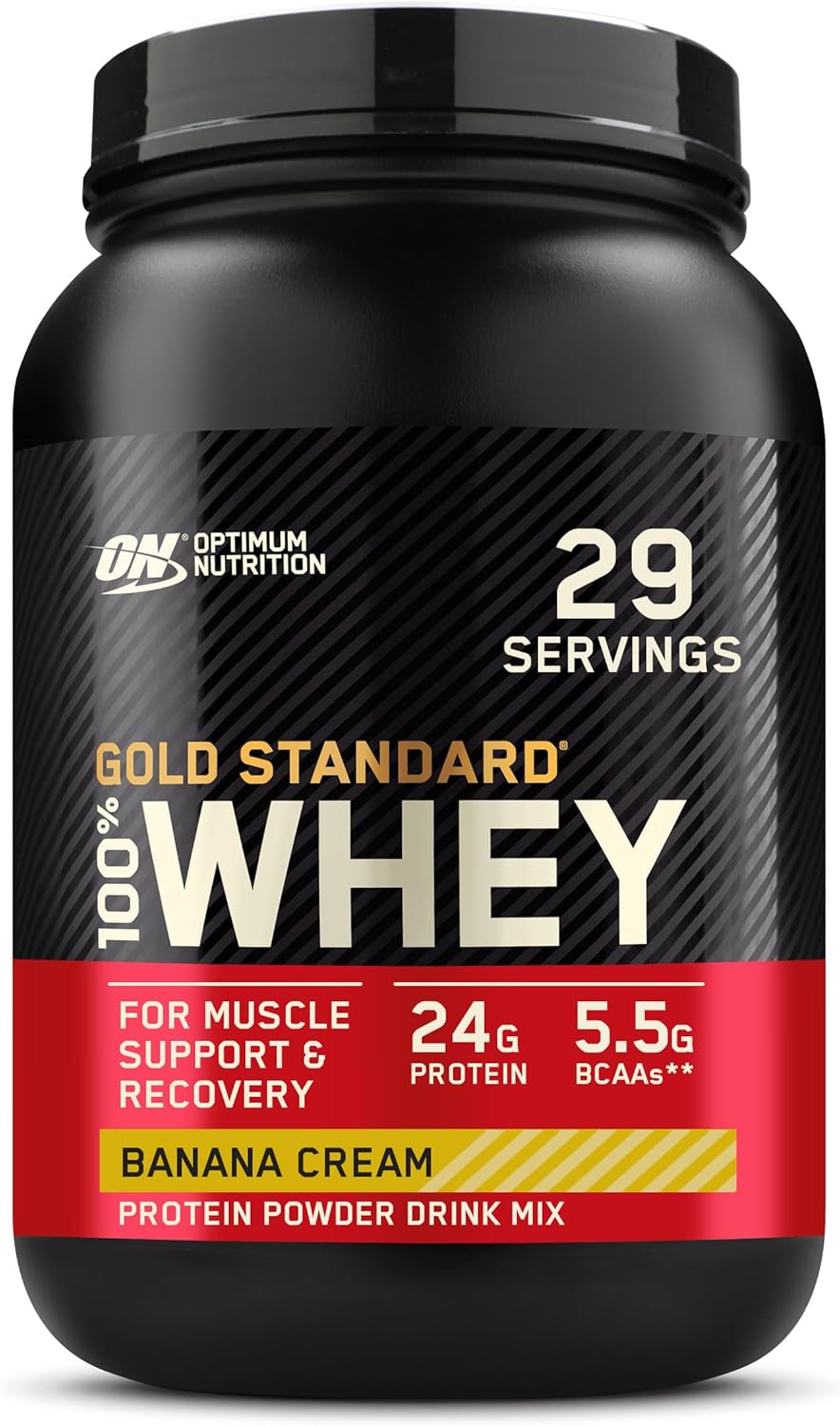 Buy now Optimum Nutrition Gold Standard 100% Whey Protein Powder, Strawberry Banana, 5 Pound (Packaging May Vary) at indiglob india