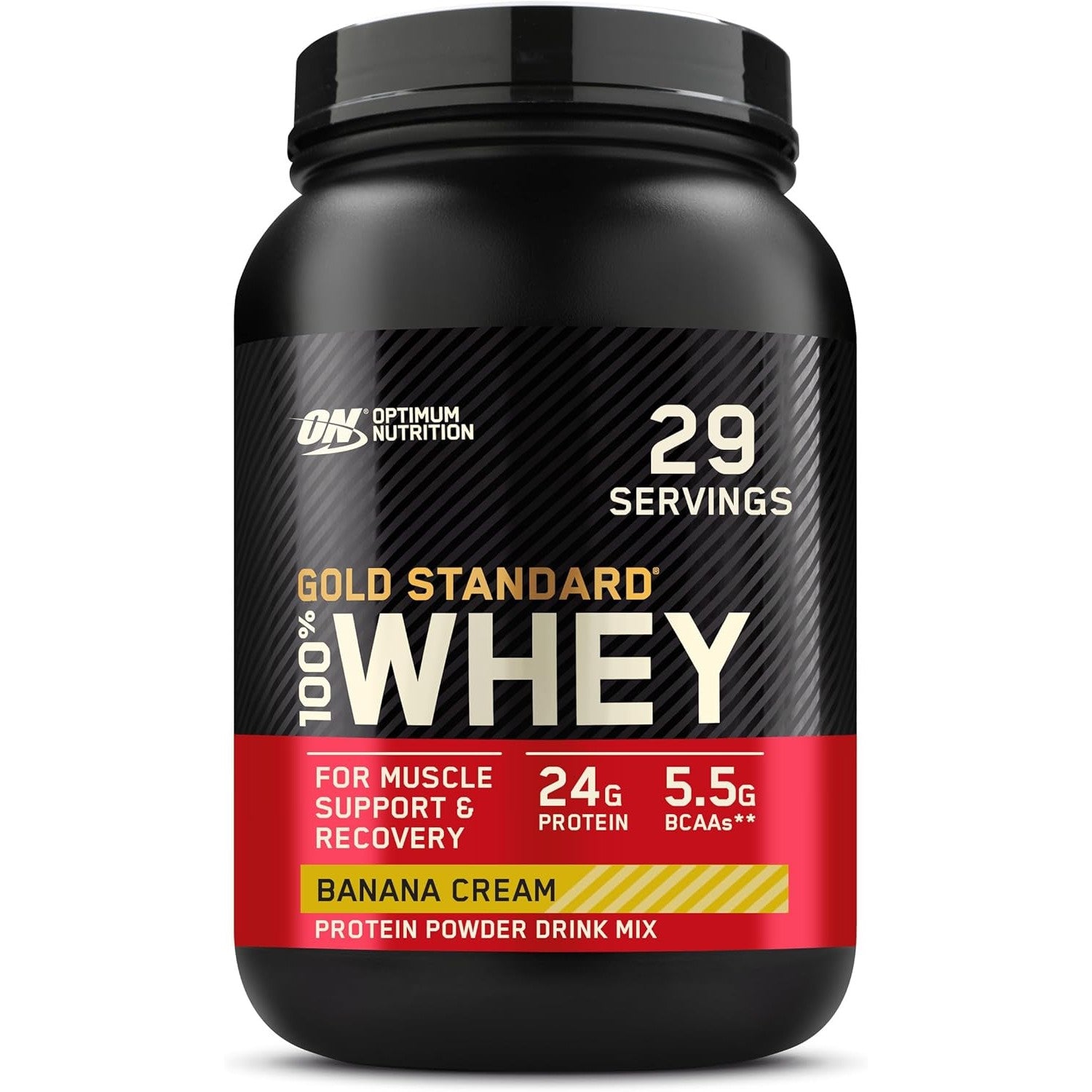 Buy now Optimum Nutrition Gold Standard 100% Whey Protein Powder, Strawberry Banana, 5 Pound (Packaging May Vary) at indiglob india