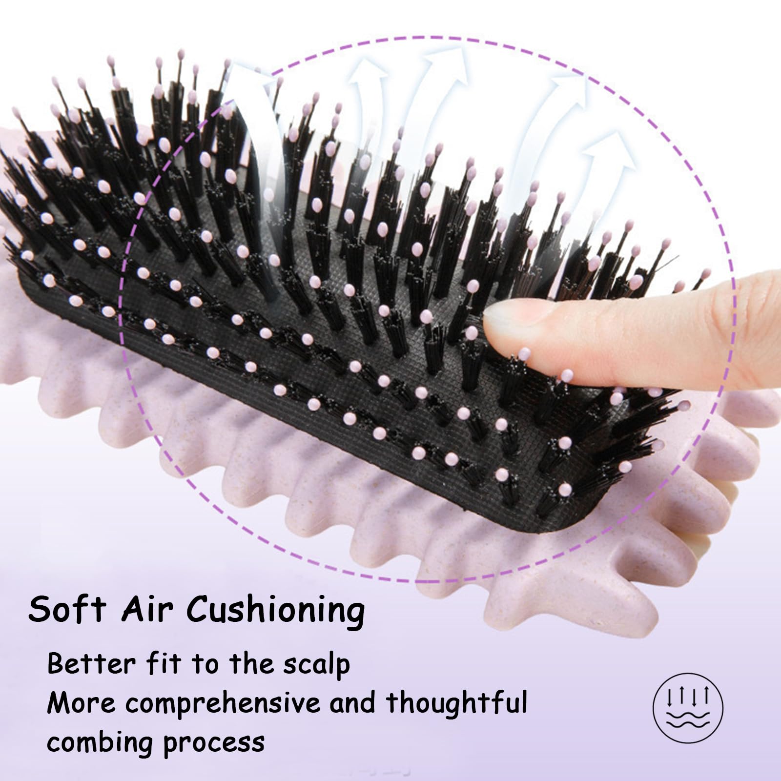 1 PCS Curly Hair Brush, Curl Defining Brush (Purple) | Curly Hair to Reduce Pulling