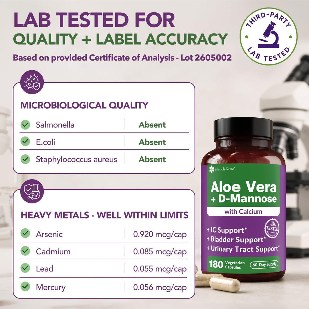 Intimate Rose Aloe Vera Capsules, IC Supplements - Aloe Vera Extract Pills