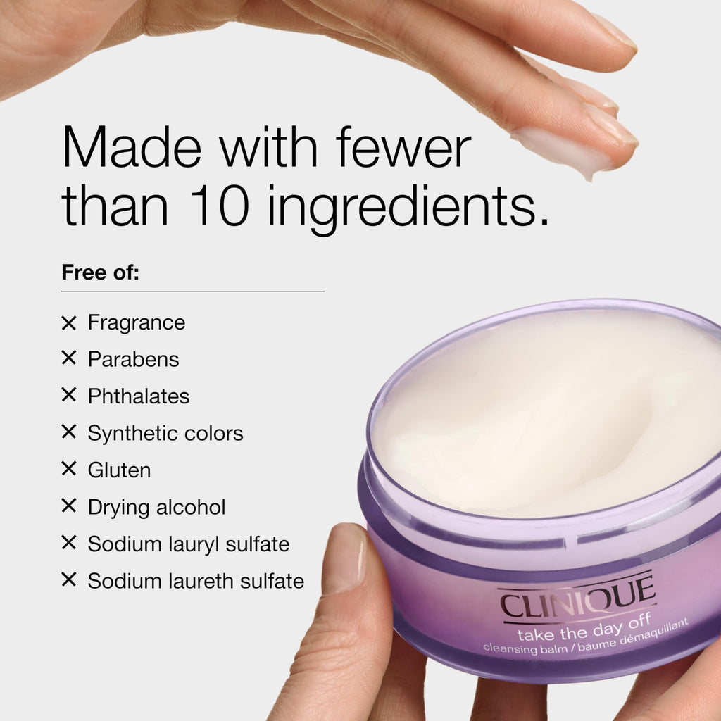 Clinique Take The Day Off Cleansing Balm Makeup Remover | Dissolves Face + Eye Makeup and Sunscreen | For All Skin Types