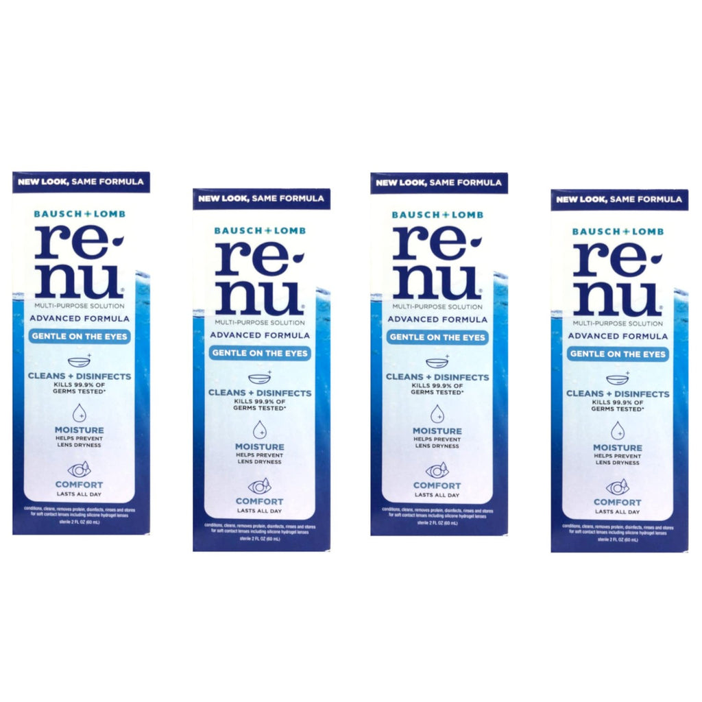 Renu Fresh Multi-Purpose Contact Lens Solution, Travel Size 2 Fl Oz (Pack of 4)…
