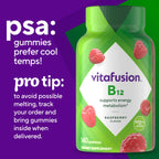Vitafusion Vitamin B12 Gummies | 1000 mcg | 140 Adult Gummy Vitamins | for Women & Men | Raspberry Flavor | Gluten and Dairy Free Supplement (Pack of 2)