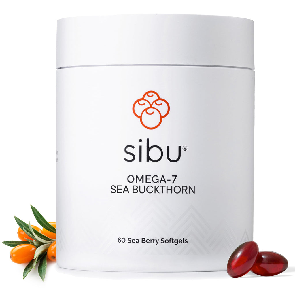 sibu Sea Buckthorn Omega-7 Softgels Starter Kit, 60ct 30-Day Supply | Supports healthy skin, hair & nails. Helps relieve dryness from within.