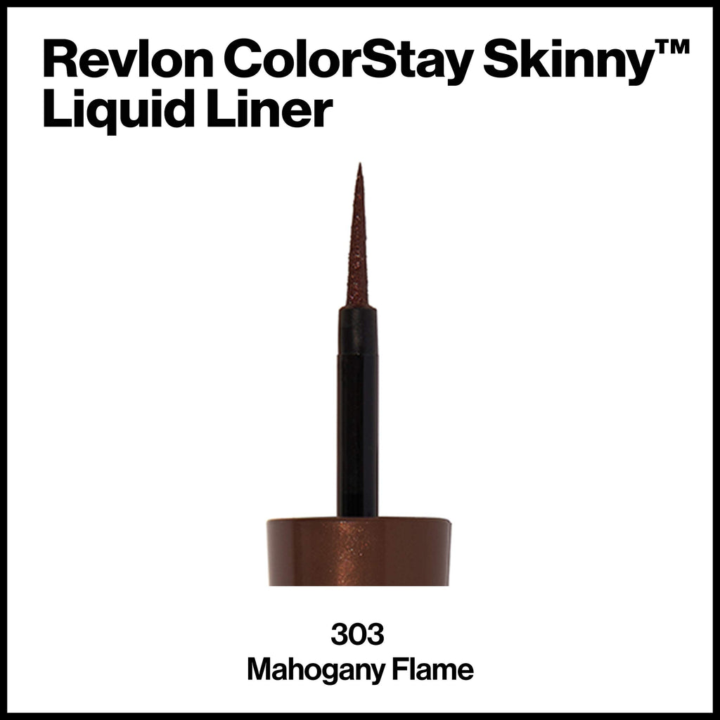Buy now Revlon Skinny Liquid Eyeliner, ColorStay Eye Makeup, Waterproof, Smudge-proof, Longwearing with Ultra-Fine Tip, Mahogany Flame, 0.08 oz at indiglob india
