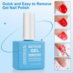 Gel Nail Polish Remover, Gel Polish Remover for Nails, No Need for Foil, Quick & Easy Polish Remover In 3-5 Minutes, No Need Soaking Or Wrapping-15ml
