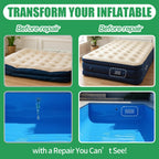 Air Mattress Patch Kit, Heavy Duty Inflatable Patch Repair Kit, Safe, Gentle, and All-in-One Vinyl PVC Glue for Blow Up Bed, Above Pool, Underwater Liners, Bounce House, Hot Tub and More