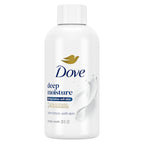 Dove Body Wash Deep Moisture for 24hr Lotion-Soft Skin Moisturizing Skin Cleanser with No Sulfates No Parabens 3 oz | Dove Deep Moisture Body Wash hydrates dry skin for 24 hours with a sulfate-free formula and MicroMoisture technology.