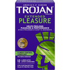 Buy now TROJAN Extended Pleasure Condoms, TROJAN Condoms, 12 Count 12 Count (Pack of 1) Condoms at indiglob india