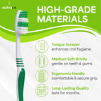 Bulk Toothbrush Pack with Covers | Premium Quality Individually Wrapped Colorful Tooth Brushes | Medium Soft Bristles for Travel, Donations, Hotels (100)