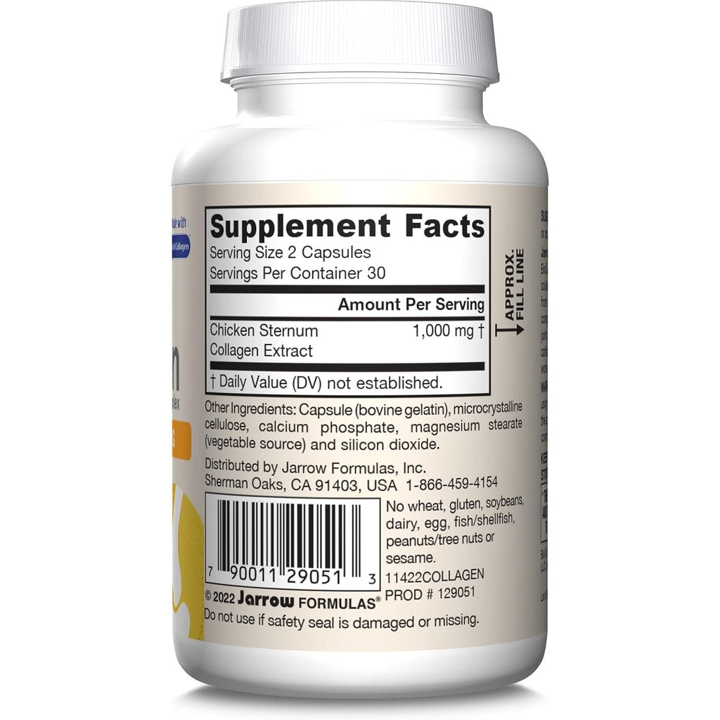 Buy now Jarrow FormulasÂ® Type II Collagen Complex 1000 mg Supplements, Supports Skin and Joint Health, 60 Capsules, 30 Day Supply at indiglob india