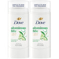 Dove Deodorant Stick Cucumber & Green Tea for 72 Hour Odor Protection Aluminum Free 2.4 oz (Pack of 2)