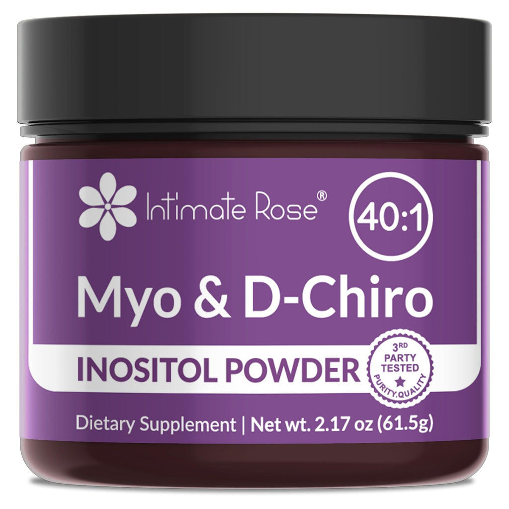 Intimate Rose Myo-Inositol & D-Chiro Inositol Blend - 40:1 Blend Ratio - Women's Daily Wellness Support - Vitamin D & Ashwagandha, 3 Bottles
