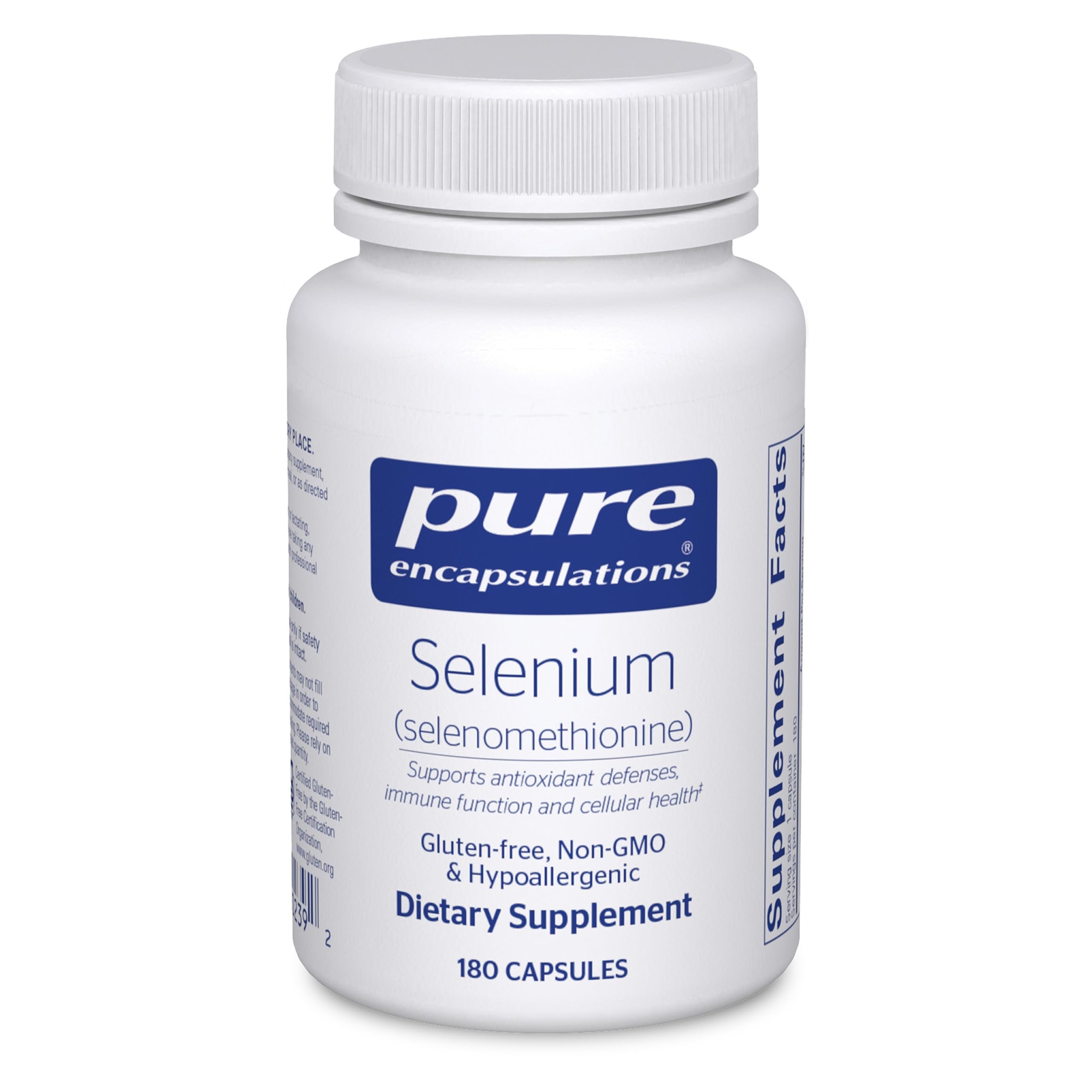 Pure Encapsulations Selenium, 200 mcg | For Healthy Cellular Function, Immune System and Antioxidant Defenses*, Mineral Supplement, Vegan and Gluten-Free